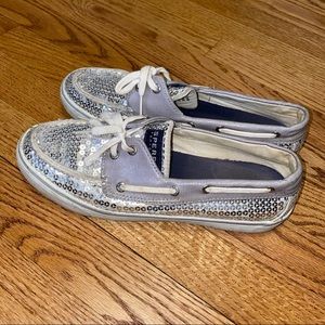 Sequin Silver Sperry’s - Boat Shoes